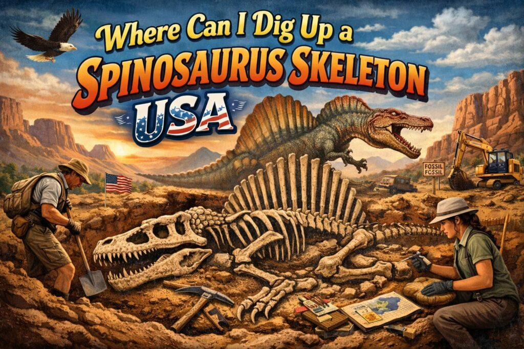 Where Can I Dig Up a Spinosaurus Skeleton USA